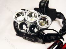   T6 CREE, 3db T6 LED-es, és 2db Q5 LED-es dupla akkumulátoros, fejlámpa, lámpa