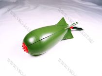 Etetőrakéta, csali, spomb, kicsi, mini rakéta Zöld