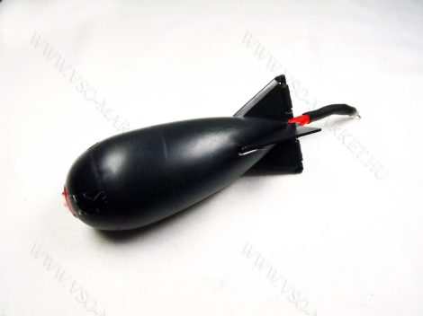 Etetőrakéta, csali, spomb, kicsi, mini rakéta Fekete