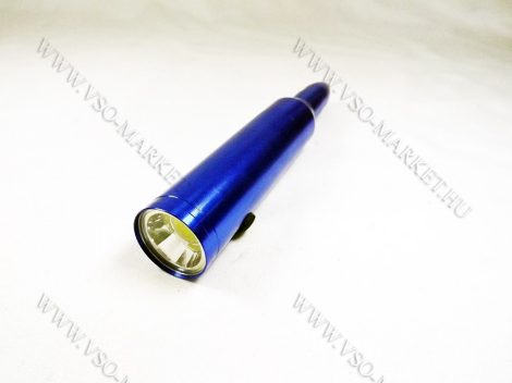 Töltény, lőszer alakú vagány COB LED lámpa, elemlámpa, zseblámpa